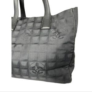 Chanel Black New Line Travel Tote Bag 2002-2003